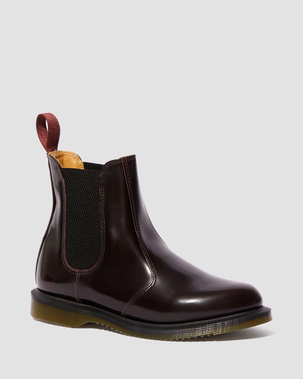 Dr Martens Flora Arcadia Kožené Chelsea Boots Damske ( Červené ) SK 935-HILXUT